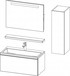 Corda / composizione I / 80 + 30 cm